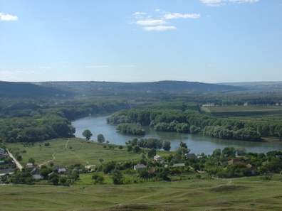 Dniester landscape in northern Moldova
